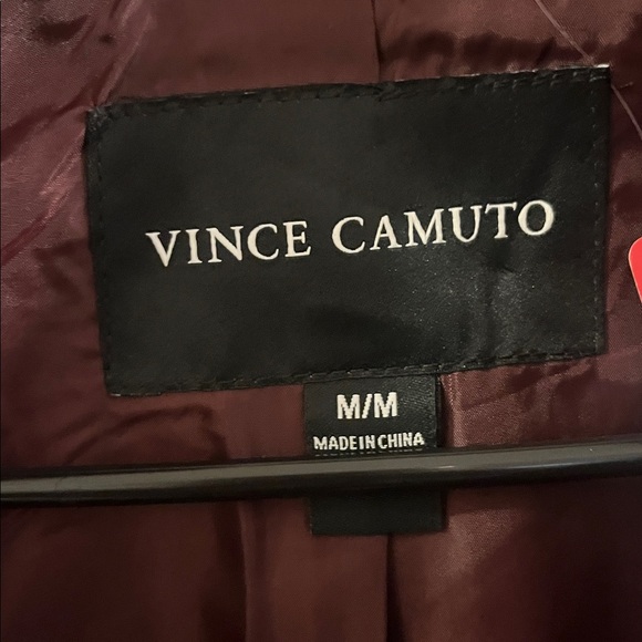 Vince Camuto Women’s Faux Wool Deep Burgundy Pea Coat Medium NEW - Picture 7 of 11